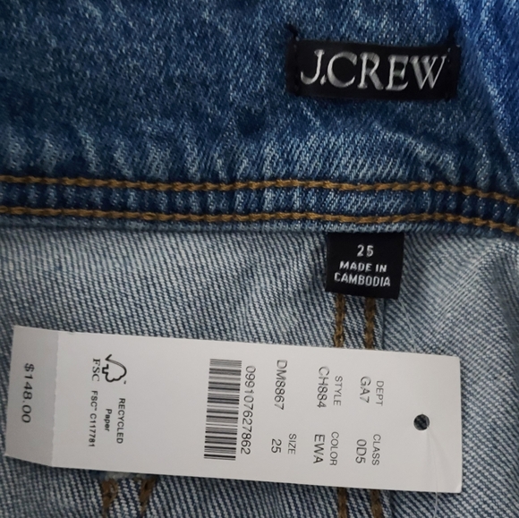 J. Crew NWT Blue Flare & Wide Leg Women's Jeans, Size 25 - Picture 3 of 11
